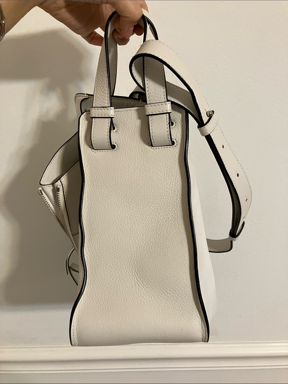 Loewe White Leather Hammock Bag - Picture 6 of 9